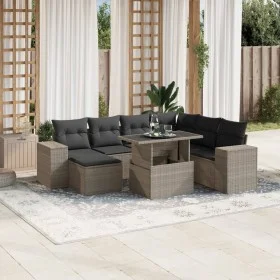 Gartensofa-Set, 8-teilig, mit grauen Kissen aus synthetischem Rattan von , Gartensets - Ref: Foro24-3269332, Preis: 607,11 €,...