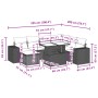 Gartensofa-Set, 8-teilig, mit grauen Kissen aus synthetischem Rattan von , Gartensets - Ref: Foro24-3269332, Preis: 606,49 €,...
