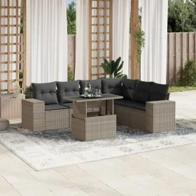 Gartensofa-Set, 7-teilig, mit Polstern, aus hellem grauem PE-Rattan. von , Gartensets - Ref: Foro24-3269192, Preis: 558,71 €,...