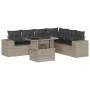 7-piece garden sofa set with light gray PE rattan cushions by , Garden sets - Ref: Foro24-3269192, Price: 558,71 €, Discount: %