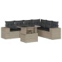 Set de sofás de jardín 7 pzas con cojines ratán PE gris claro de , Conjuntos de jardín - Ref: Foro24-3269192, Precio: 558,81 ...