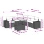 7-piece garden sofa set with light gray PE rattan cushions by , Garden sets - Ref: Foro24-3269192, Price: 559,09 €, Discount: %
