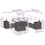 7-piece garden sofa set with light gray PE rattan cushions by , Garden sets - Ref: Foro24-3269192, Price: 558,71 €, Discount: %