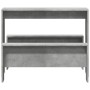 Esstisch und Esszimmerbänke, 3-teilig, aus grauem Beton-Ingenieurholz. von , Möbelsets für Küchen und Esszimmer - Ref: Foro24...
