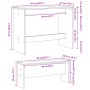 Esstisch und Esszimmerbänke, 3-teilig, aus grauem Beton-Ingenieurholz. von , Möbelsets für Küchen und Esszimmer - Ref: Foro24...