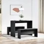 3-piece dining table and bench set, engineered wood, black by , Furniture sets for kitchens and dining rooms - Ref: Foro24-85...