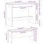 3-piece dining table and bench set, engineered wood, black by , Furniture sets for kitchens and dining rooms - Ref: Foro24-85...