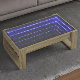 Coffee table with Infinity LED Sonoma oak 90x53x30 cm by , Coffee table - Ref: Foro24-847639, Price: 98,62 €, Discount: %