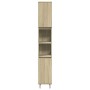 Armario de baño madera contrachapada roble Sonoma 30x30x190 cm de , Muebles de baño - Ref: Foro24-849668, Precio: 85,75 €, De...