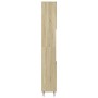 Armario de baño madera contrachapada roble Sonoma 30x30x190 cm de , Muebles de baño - Ref: Foro24-849668, Precio: 85,75 €, De...