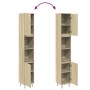 Armario de baño madera contrachapada roble Sonoma 30x30x190 cm de , Muebles de baño - Ref: Foro24-849668, Precio: 85,75 €, De...
