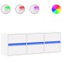 Mueble de TV de pared con luces LED blanco 130x31x45 cm de , Muebles TV - Ref: Foro24-852299, Precio: 96,65 €, Descuento: %