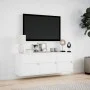 Wand-TV-Möbel mit LED-Lichtern, weiß, 130x31x45 cm. von , TV-Möbel - Ref: Foro24-852299, Preis: 95,53 €, Rabatt: %