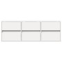 Mueble de TV de pared con luces LED blanco 130x31x45 cm de , Muebles TV - Ref: Foro24-852299, Precio: 96,65 €, Descuento: %