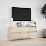 Wand-TV-Möbel mit LED-Lichtern in Sonoma-Eiche 130x31x45 cm von , TV-Möbel - Ref: Foro24-852301, Preis: 91,19 €, Rabatt: %