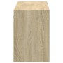 Mueble de TV de pared con luces LED roble Sonoma 130x31x45 cm de , Muebles TV - Ref: Foro24-852301, Precio: 92,21 €
