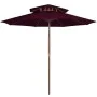 Two-story burgundy wooden pole umbrella 270 cm by vidaXL, Umbrellas - Ref: Foro24-313764, Price: 105,06 €, Discount: %