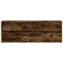 Wall-mounted TV unit with LED lights in smoked oak, 130x31x45 cm. by , TV Furniture - Ref: Foro24-852303, Price: 93,59 €, Dis...