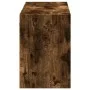 Wall-mounted TV unit with LED lights in smoked oak, 130x31x45 cm. by , TV Furniture - Ref: Foro24-852303, Price: 93,59 €, Dis...