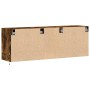 Wand-TV-Möbel mit LED-Lichtern in geräucherter Eiche 130x31x45 cm von , TV-Möbel - Ref: Foro24-852303, Preis: 94,80 €, Rabatt: %