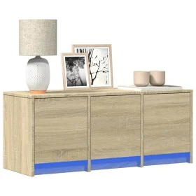 TV-Schrank aus Sonoma-Eichen-Ingenieurholz mit LED-Beleuchtung, 97x34x40 cm. von , TV-Möbel - Ref: Foro24-852238, Preis: 68,7...