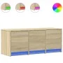LED TV stand made of Sonoma oak engineered wood, 97x34x40 cm by , TV Furniture - Ref: Foro24-852238, Price: 68,75 €, Discount: %