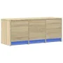 TV-Schrank aus Sonoma-Eichen-Ingenieurholz mit LED-Beleuchtung, 97x34x40 cm. von , TV-Möbel - Ref: Foro24-852238, Preis: 68,7...