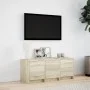 LED TV stand made of Sonoma oak engineered wood, 97x34x40 cm by , TV Furniture - Ref: Foro24-852238, Price: 68,75 €, Discount: %