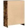 Display cabinet with LED lighting, smoked oak engineered wood, 77x34x100 cm by , Sideboards - Ref: Foro24-852149, Price: 75,4...