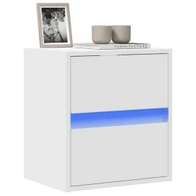 Wall-mounted TV stand with LED lights white 41x31x45 cm by , TV Furniture - Ref: Foro24-852271, Price: 53,71 €, Discount: %