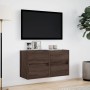 Wand-TV-Möbel mit LED-Lichtern, 2 Stück, braune Eiche, 41x31x45 cm. von , TV-Möbel - Ref: Foro24-852284, Preis: 77,84 €, Raba...