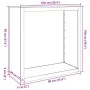 Edelstahl-Holzregal 100x40x100 cm von , Brennholztaschen und -halter - Ref: Foro24-850972, Preis: 170,69 €, Rabatt: %