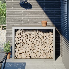 Stainless steel firewood rack 100x40x80 cm by , Firewood bags and holders - Ref: Foro24-850979, Price: 181,71 €, Discount: %