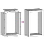 Edelstahl-Holzträger 60x40x100 cm von , Brennholztaschen und -halter - Ref: Foro24-850993, Preis: 173,26 €, Rabatt: %