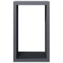 Leñero de acero gris antracita 60x40x100 cm de , Bolsas y soportes de leña - Ref: Foro24-850991, Precio: 94,07 €