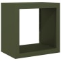 Grüner Stahlholzstapel 60x40x60 cm von , Brennholztaschen und -halter - Ref: Foro24-851006, Preis: 89,33 €, Rabatt: %