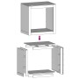 Weißer Stahlholzstapel 60x40x60 cm von , Brennholztaschen und -halter - Ref: Foro24-851004, Preis: 90,01 €, Rabatt: %