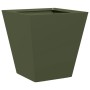 Hexagonal planter in olive green steel, 30x30x30 cm by , Pots and planters - Ref: Foro24-851044, Price: 26,67 €, Discount: %