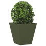 Sechseckiger Pflanzkübel aus olivgrünem Stahl, 30x30x30 cm. von , Töpfe und Pflanzgefäße - Ref: Foro24-851044, Preis: 28,75 €...