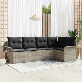 Conjunto de sofá de jardín 5 pcs 242.5 x 132.5 x 85 cm
