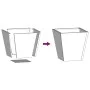 Hexagonal planter in olive green steel, 30x30x30 cm by , Pots and planters - Ref: Foro24-851044, Price: 31,98 €, Discount: %