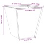 Stainless steel hexagonal planter 30x30x30 cm by , Pots and planters - Ref: Foro24-851046, Price: 33,07 €, Discount: %
