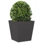 Black steel planter 40x40x40 cm by , Pots and planters - Ref: Foro24-851052, Price: 43,18 €, Discount: %