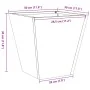 Hexagonal rusty steel planter 30x30x30 cm by , Pots and planters - Ref: Foro24-851050, Price: 31,76 €, Discount: %