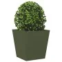 2 olive green steel planters 40x40x40 cm by , Pots and planters - Ref: Foro24-851059, Price: 67,70 €, Discount: %