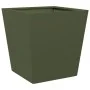 2 olive green steel planters 40x40x40 cm by , Pots and planters - Ref: Foro24-851059, Price: 67,70 €, Discount: %