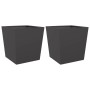 Pflanzkübel 2 Stück aus schwarzem Stahl 50x50x50 cm von , Töpfe und Pflanzgefäße - Ref: Foro24-851067, Preis: 80,89 €, Rabatt: %