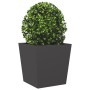 Pflanzkübel 2 Stück aus schwarzem Stahl 50x50x50 cm von , Töpfe und Pflanzgefäße - Ref: Foro24-851067, Preis: 80,89 €, Rabatt: %