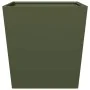 Jardineras 2 uds acero verde oliva 50x50x50 cm de , Maceteros y jardineras - Ref: Foro24-851073, Precio: 90,37 €, Descuento: %