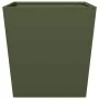 2 olive green steel planters 50x50x50 cm by , Pots and planters - Ref: Foro24-851073, Price: 90,33 €, Discount: %